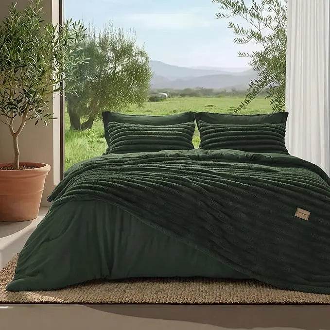 SnapTech 2-in-1 Comforter Set 6 Pieces — Gentlesoft All Season with Detachable Fluffy Blanket