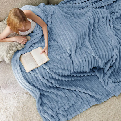 Stripe Pattern GentleSoft Blanket — Ultra Soft Cozy Decorative Throw for Living Room