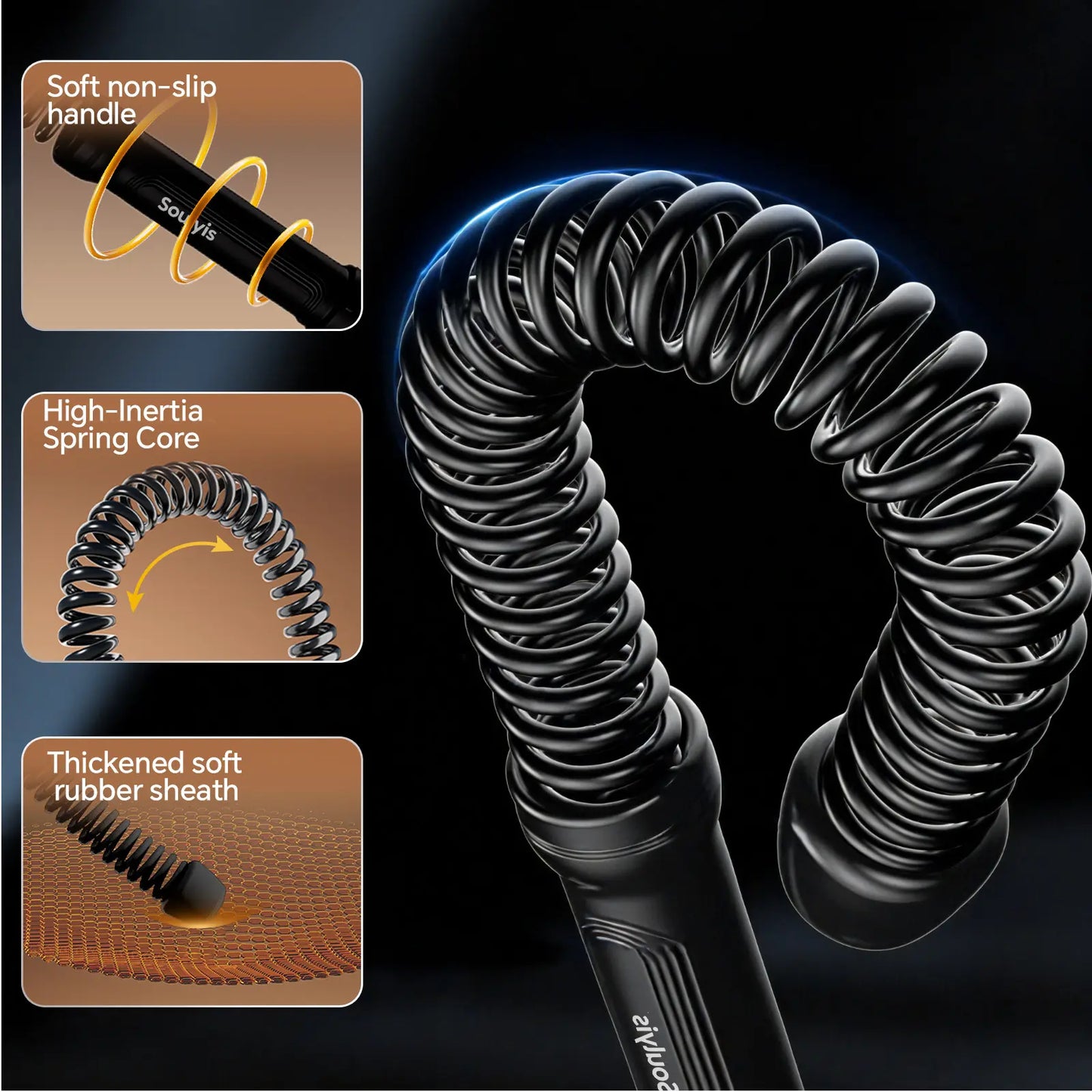 Cordless Battle Ropes for Full-Body Training — Portable Home Fitness Weight Ropes, Unisex Equipment, Summer Vibes Holiday Gift