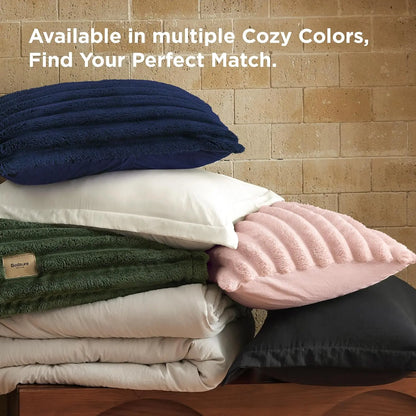SnapTech 2-in-1 Comforter Set 6 Pieces — Gentlesoft All Season with Detachable Fluffy Blanket