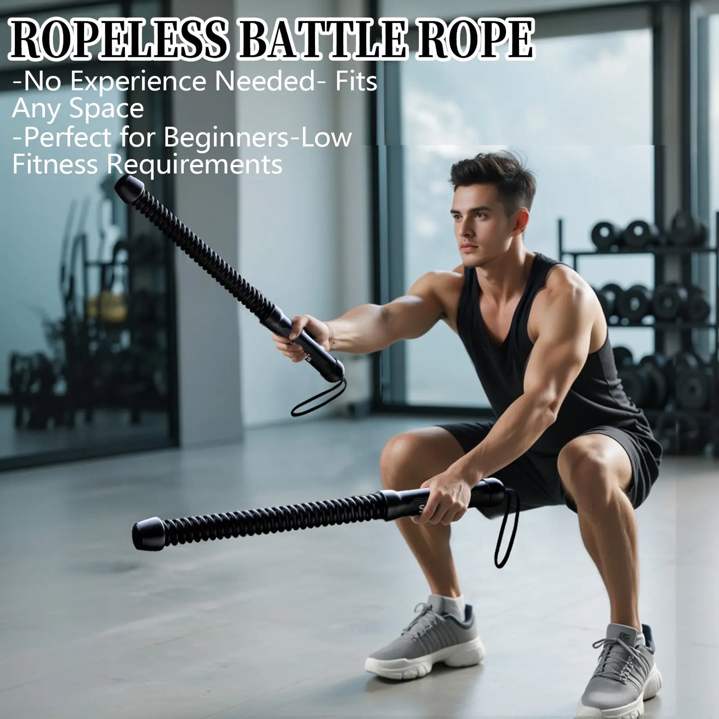 Cordless Battle Ropes for Full-Body Training — Portable Home Fitness Weight Ropes, Unisex Equipment, Summer Vibes Holiday Gift