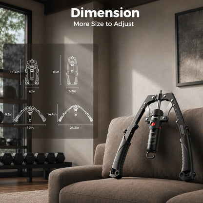 2-in-1 Home Gym Chest Trainer 22-440lbs Arm Exerciser & Roller